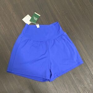 Women's Blue High-Waisted Shorts